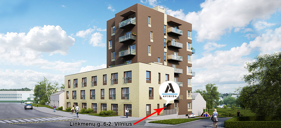 How to find the AVINIDA office at Linkmenų st. 6-2
